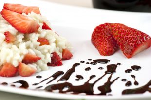 Risotto with strawberries and Balsamic