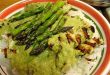Risotto with asparagus goat cheese and original Balsamic Vinegar