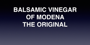 The Balsamic Vinegar original project