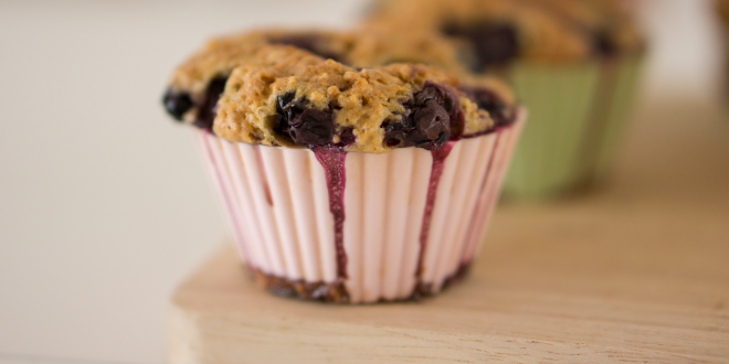 Muffins with blueberries and Traditional Balsamic Vinegar