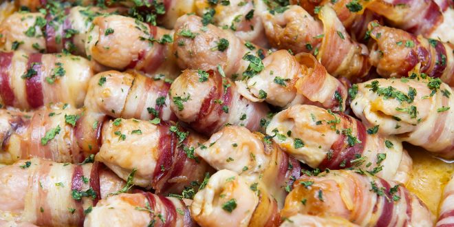 Skewers of sole with bacon and original Balsamic Vinegar