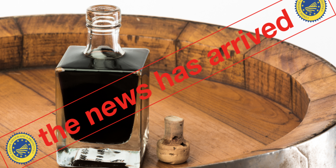 new policy document for the production of Balsamic Vinegar PGI