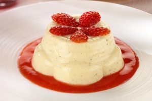 Bavarian cream with strawberries
