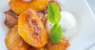 Caramelized peaches and Balsamic Vinegar