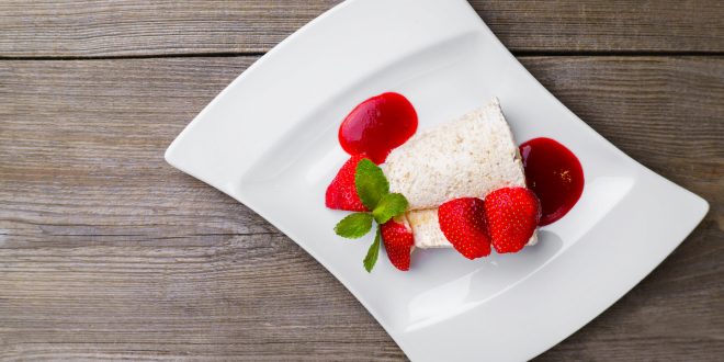 Semifreddo with strawberries