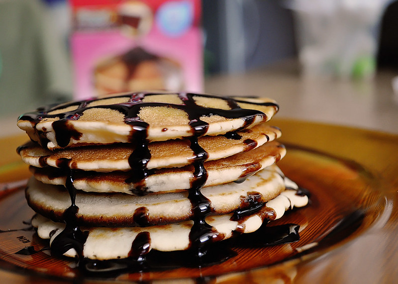 Salty pancakes with Balsamic Vinegar Use Balsamic Vinegar